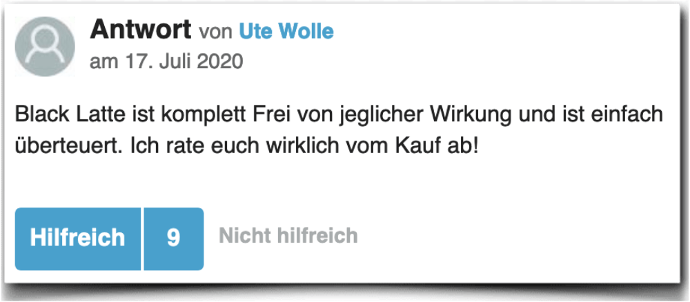 Black Latte Erfahrung Erfahrungen Erfahrungsbericht