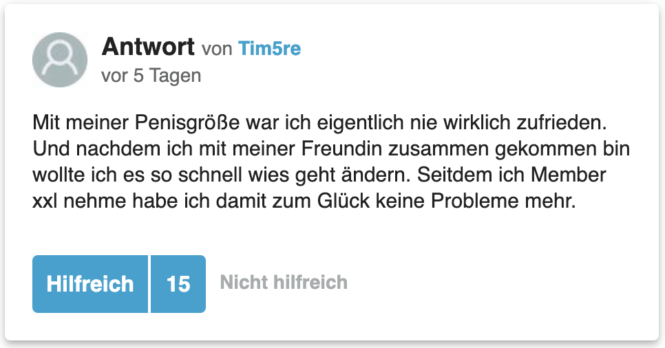 Member xxl Erfahrungsbericht Erfahrung gutefrage