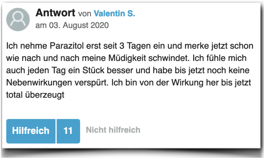 Parazitol Erfahrung Erfahrungen Erfahrungsbericht