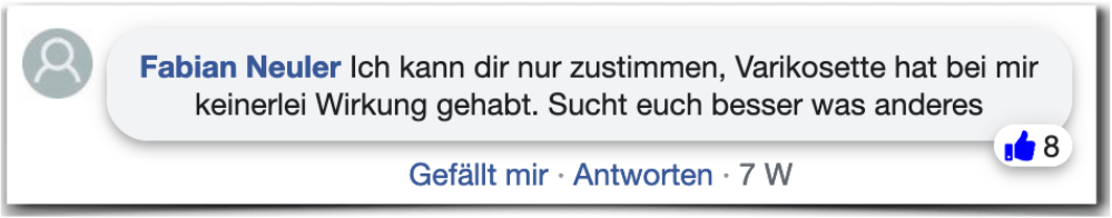 Varikosette Erfahrungsbericht Bewertung Kritik Erfahrungen