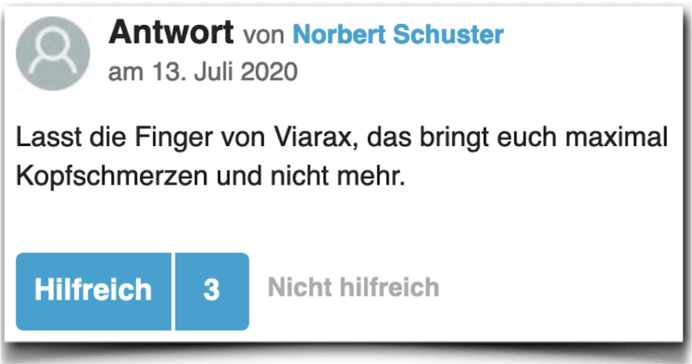 Viarax Erfahrung Erfahrungen Erfahrungsbericht