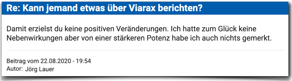 Viarax Erfahrungsbericht Bewertung Kritik