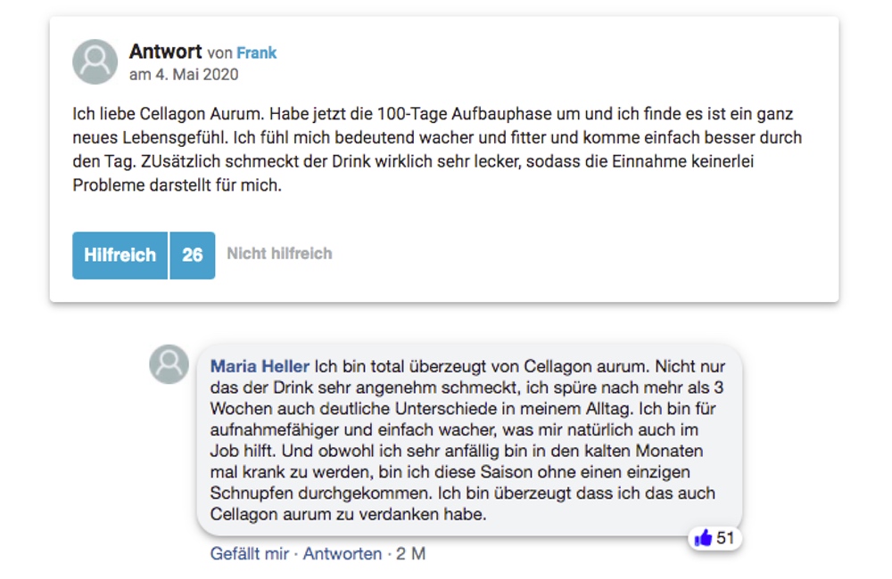 cellagom aurum erfahrung bewertung