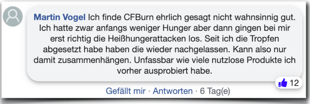 CFBurn Erfahrungsbericht Bewertung Kritik Erfahrungen