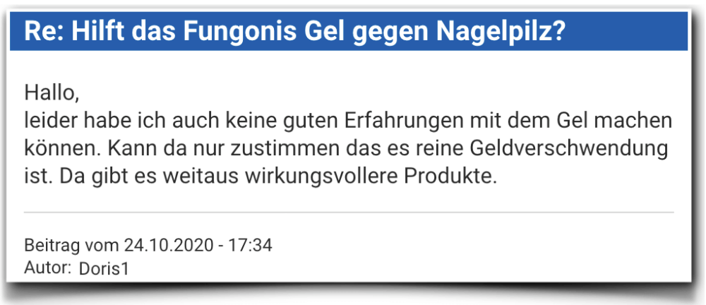 Fungonis Gel Erfahrungsberichte Bewertungen Fungonis Gel