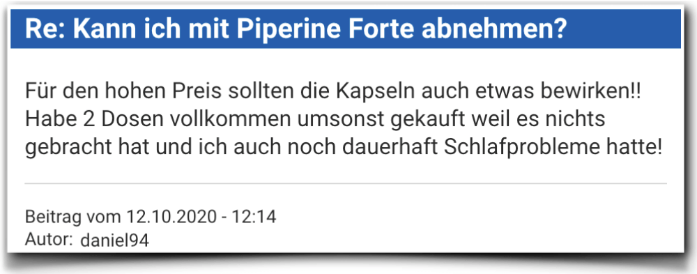 Piperine Forte Bewertungen Erfahrungsberichte Piperine Forte