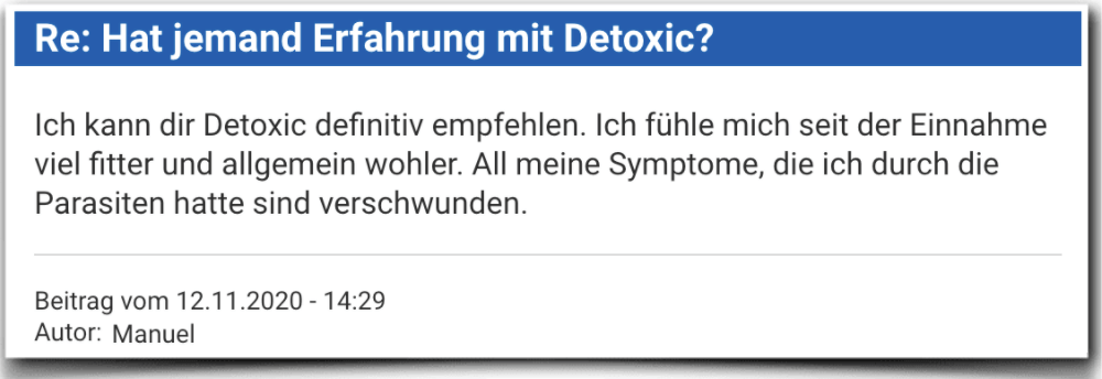 Detoxic Erfahrungsbericht Bewertung Kritik Detoxic