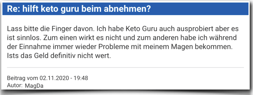 Keto Guru Erfahrungsbericht Bewertung Kritik Keto Guru