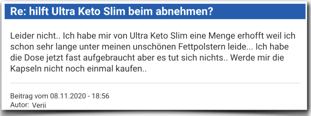 Ultra Keto Slim Erfahrungsbericht Bewertung Kritik Ultra Keto Slim