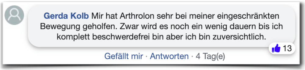 Arthrolon Erfahrung Bewertungen facebook