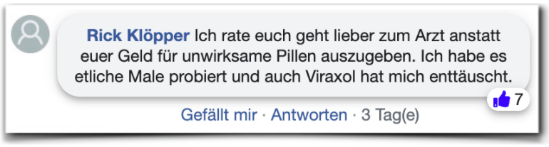 Viraxol Erfahrungen Bewertung facebook