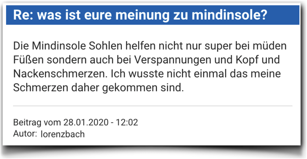 Mindinsole Erfahrung Erfahrungsbericht mindinsole