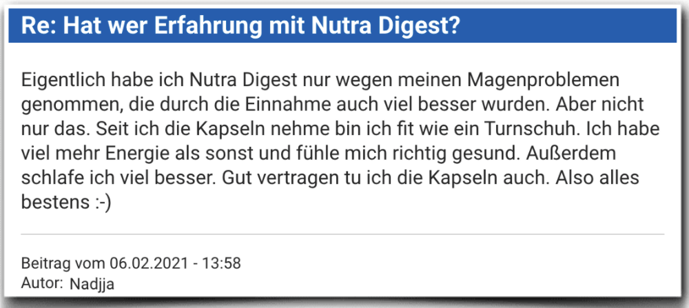 Nutra Digest Erfahrung Erfahrungsbericht Bewertung