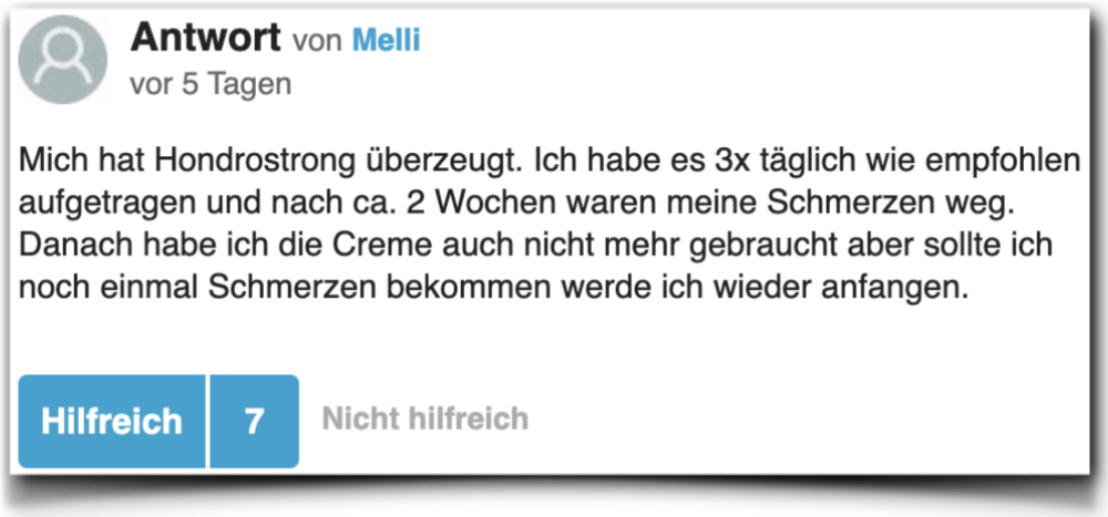 Hondrostrong Erfahrung Erfahrungsbericht gutefrage