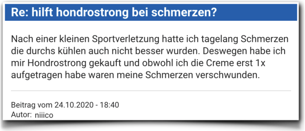 Hondrostrong Erfahrungsbericht Bewertungen Hondrostrong