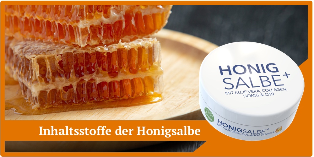 biovana honigsalbe plus inhaltsstoffe wirkstoffe aloe vera coenzym q10 collagen