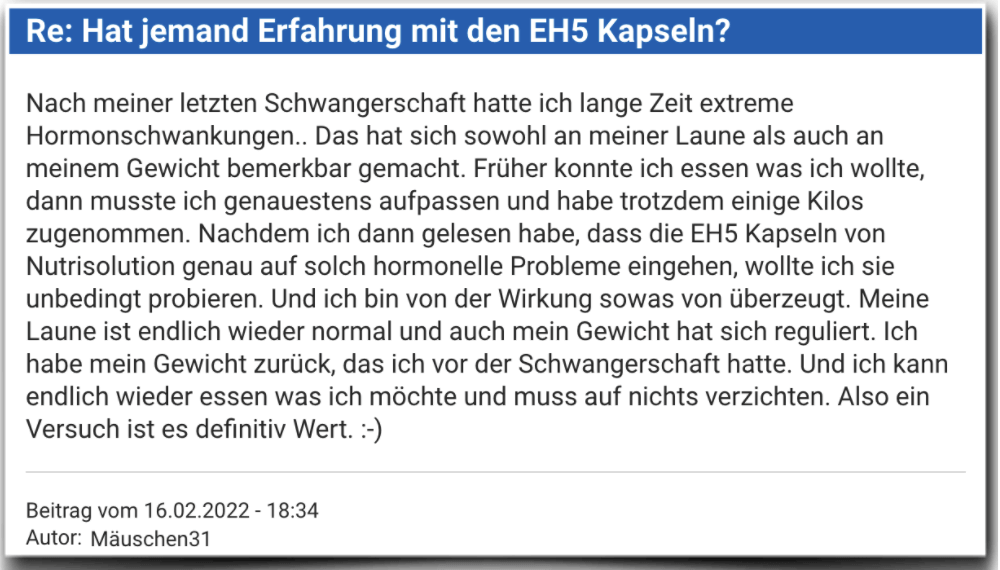 EH5 Kapseln Erfahrungen Erfahrung Erfahrungsbericht Bewertung EH5 Kapselnf