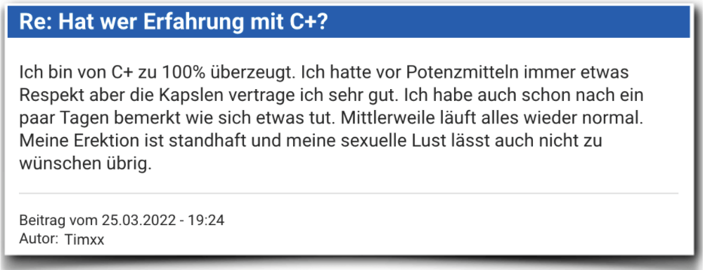 C Plus Erfahrungen Erfahrung Erfahrungsbericht Bewertung C Plus Kapseln