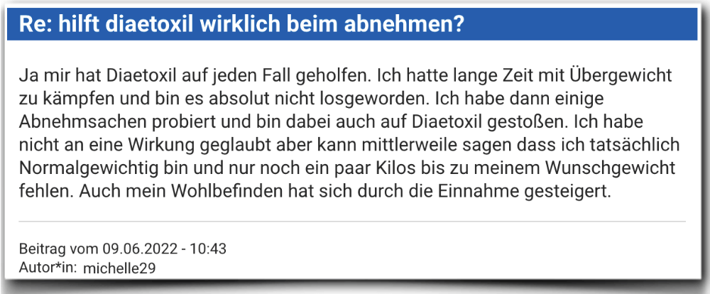 Diaetoxil Erfahrungen Erfahrung Erfahrungsbericht Bewertung Diaetoxil